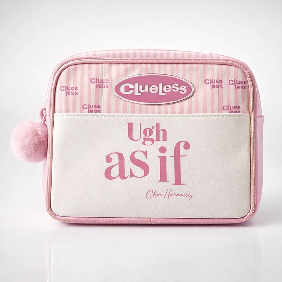 Clueless Handbags - Clueless “Ugh As If” Pink Y2K Makeup Bag Cosmetic Pouch 90sNostalgia